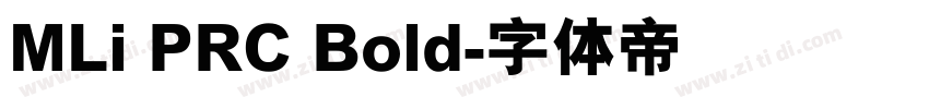 MLi PRC Bold字体转换